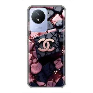 Чехол (Dior, Prada, YSL, Chanel) для Vivo Y02 (Шанель)