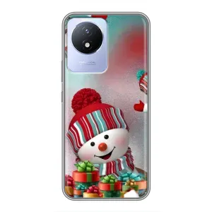 Чехлы на Новый Год Vivo Y02 (Снеговик в шапке)