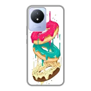 Чехол с изображением вкусной еды для Vivo Y02 (Сочные пончики)