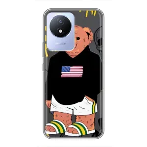 Чехлы Мишка Тедди для Виво Y02 (Teddy USA)