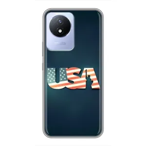 Чехол Флаг USA для Vivo Y02 (USA)