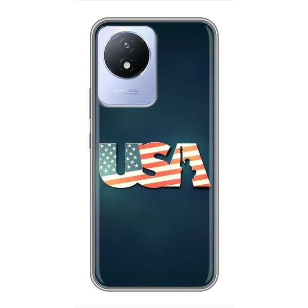 Чехол с рисунком «USA» для Vivo Y02 Чехол с рисунком «USA» для Vivo Y02