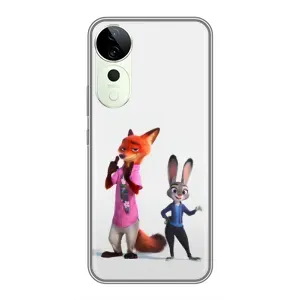 Силиконовый чехол с принтом Зоотрополіс для ViVO Y04s (Джуди и Ник)