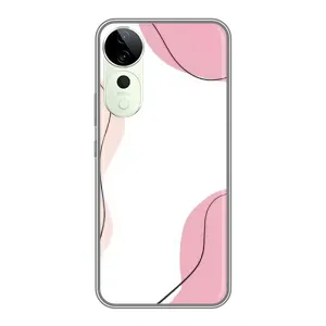 Чехол цветочный дизайн для ViVO Y04s (Розовый фон)