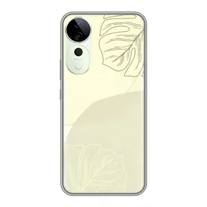 Чехол цветочный дизайн для ViVO Y04s (Зелёный фон)
