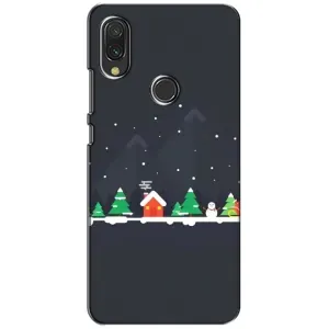 Силиконовый бампер на рождество для Vivo Y11 (Город зимний)