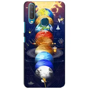 Чехол (ТПУ) с планетами на ViVO Y15 (Арт планети)