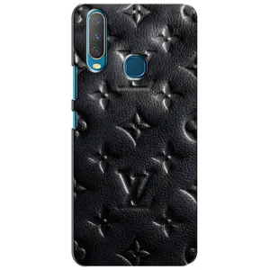 Текстурный Чехол Louis Vuitton для Виво Y15 (Черный ЛВ)