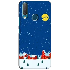 Силиконовый бампер на рождество для ViVO Y15 (Город в снегу)