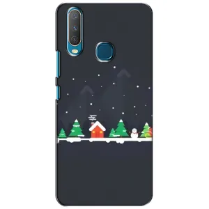 Силиконовый бампер на рождество для ViVO Y15 (Город зимний)