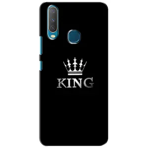 Чохол (Корона на чорному фоні) для Віво Y15 (KING)