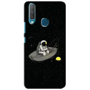 Силиконовый Чехол с принтом "Космонавты" на ViVO Y15 (Космонавт на рыбалке)