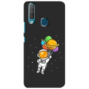 Силиконовый Чехол с принтом "Космонавты" на ViVO Y15 (Космонавт с шариками)