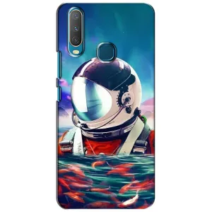 Силиконовый Чехол с принтом "Космонавты" на ViVO Y15 (Космонавт в воде)