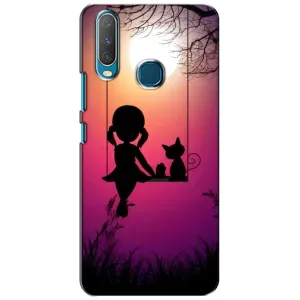 Девчачий Чехол для ViVO Y15 (На качели)