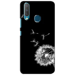 Силіконовий Чохол з кульбабками на ViVO Y15 (Кульбабка на чорному)