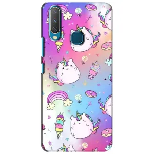 Чехол Unicorn на ViVO Y15 (Радуга и Единорог)