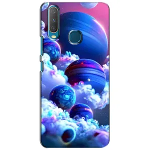 Чехлы КОСМОС для ViVO Y15 (Синие планеты)