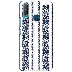 Силиконовый Чехол на ViVO Y15 с картинкой Вышиванки (Синяя вышиванка)