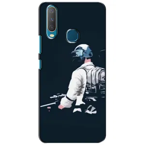 Силиконовый чехол с картинкой "Герой Pubg" на ViVO Y15 (В экиперовке)