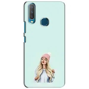 Силіконовый Чохол на ViVO Y15 з картинкой Модных девушек (В шапці)