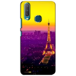 Чехол с Эйфелевой башней на ViVO Y15 (Яркая башня)