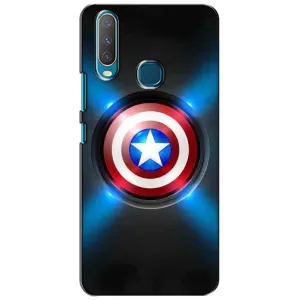 Чехол с Щитом Капитана Америки на ViVO Y15 (Яркий Щит Капитана)