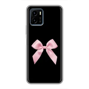 Чехол банты для Vivo Y15s (Бант на черном)