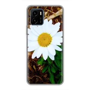 Чехол с ромашками на Vivo Y15s (Белая ромашка)