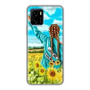 Чохол Стильні дівчата на Vivo Y15s (Дівчина на полі)