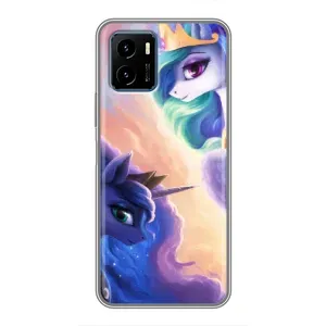 Чехол Unicorn на Vivo Y15s (Единорожки на тучках)