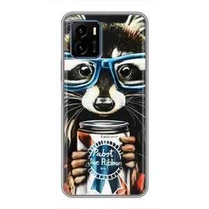 Силиконовый Чехол с Енотами на Vivo Y15s (Енот в очках)