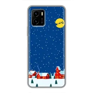 Силиконовый бампер на рождество для Vivo Y15s (Город в снегу)
