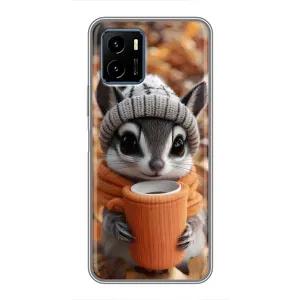 Печатный чехол «Зверята с кофе» для Vivo Y15s (Грызунчик с кофе)
