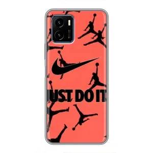 Силиконовый Чехол Nike Air Jordan на Виво Y15s (Just Do It)