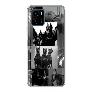 Чехол ДОБЕРМАН для Vivo Y15s (Коллаж Доберман)