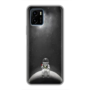 Силіконовый Чохол з принтом "Космонавти" на Vivo Y15s (Космонавт романтик)