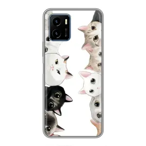 Силиконовый чехол с котиком для Vivo Y15s (Коты)