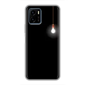 Чехол с картинками на черном фоне для Vivo Y15s (Лампочка)