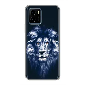 Чехол с картинкой на Vivo Y15s (Лев - синий)