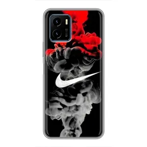 Силиконовый Чехол на Vivo Y15s с картинкой Nike (Nike дым)