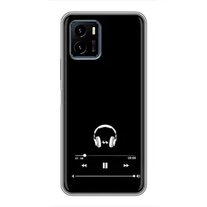 Чехол с картинками на черном фоне для Vivo Y15s (Плеер)