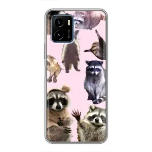 Силиконовый Чехол с Енотами на Vivo Y15s (Смешные Еноты)