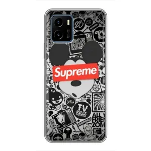 Чехол с Брендами одежды на Виво Y15s (Supreme Маус)