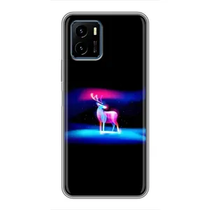 Силиконовый бампер с картинкой животных для Vivo Y15s (Яркий олень)