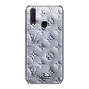 Текстурный Чехол Louis Vuitton для Виво У17 (Белый ЛВ)