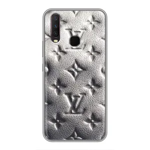 Текстурный Чехол Louis Vuitton для Виво У17 (Бежевый ЛВ)