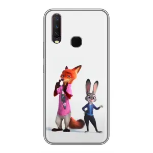 Силиконовый чехол с принтом Зоотрополіс для ViVO Y17 (Джуди и Ник)