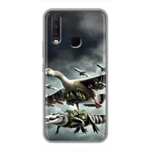 Чехол с мемами тралалело тралала для ViVO Y17 (Гусини и крокодило)