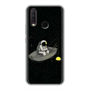 Силиконовый Чехол с принтом "Космонавты" на ViVO Y17 (Космонавт на рыбалке)